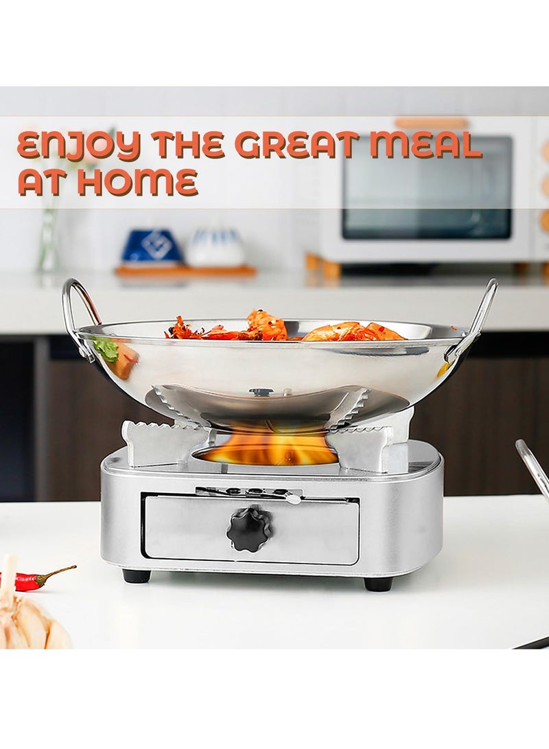 Excefore Mini Alcohol Stove, Portable Drawer Camping Stove, Adjustable Firepower, Non electric Portable Alcohol Stove for Outdoors Cooking, for Hiking, Camping, Picnic - Image 3