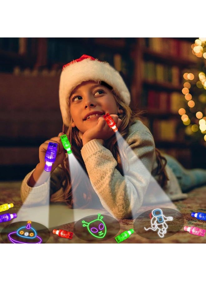 iRugosa hapfyer 24PCS Space Party Favors LED Finger Lights , Glow in the Dark Light Up Toys Gifts Bulk for Kids Boys Girls Birthday Goodie Bags Stuffers Party Decorations Back to School Supplies Classroom Prizes - Image 2