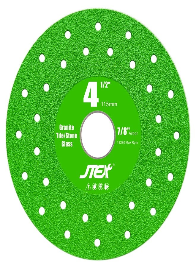 JTEX 4-1/2" Rock Slab Grinding Disc for Angle Grinder, 7/8" Arbor, Ultra-Thin Versatile for Rock, Tile, Marble, Granite, Porcelain, Masonry, Glass (3-Pack) - Image 4