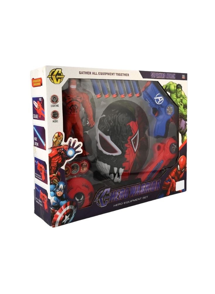 Premium Superhero Warrior Mask & Weapon Set – Action Role Play Costume Kit for Kids - Image 1