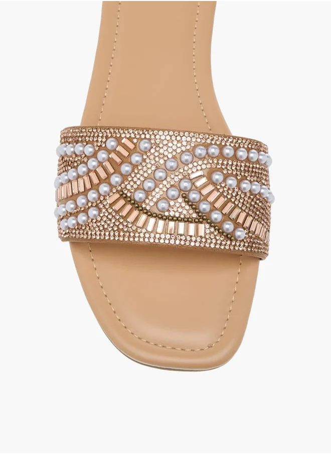 Celeste Women's Embellished Slip-On Flat Sandals