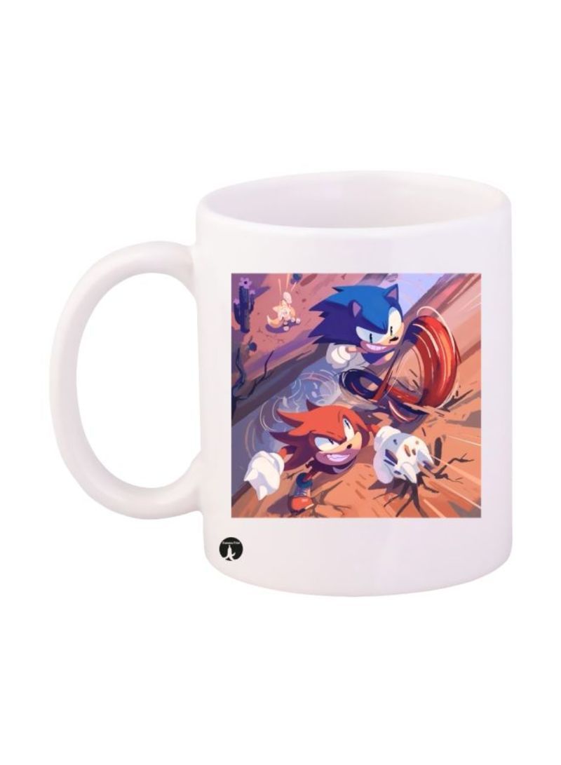 RKN Sonic Video Game Printed Mug White/Blue/Pink Standard Size