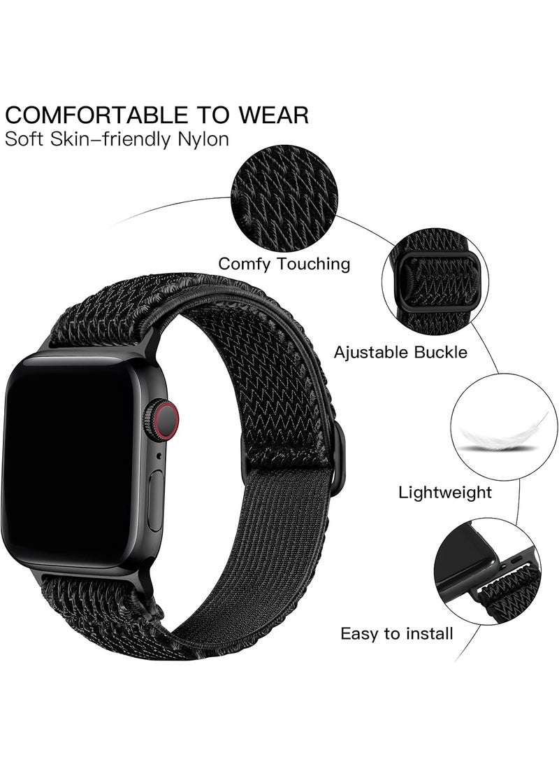 Umiwin - Braided Solo Loop Stretchy Strap Compatible with Apple Watch Band SE 38/40mm iWatch Series 7/6/5/4/3/2/1 - Image 1