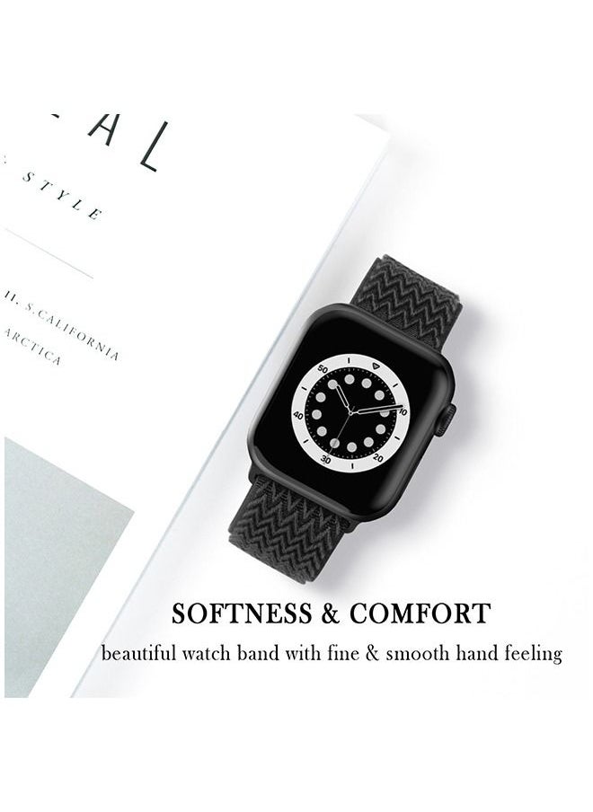 Umiwin - Braided Solo Loop Stretchy Strap Compatible with Apple Watch Band SE 38/40mm iWatch Series 7/6/5/4/3/2/1 - Image 1