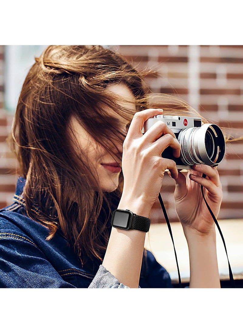 Umiwin - Braided Solo Loop Stretchy Strap Compatible with Apple Watch Band SE 38/40mm iWatch Series 7/6/5/4/3/2/1 - Image 1