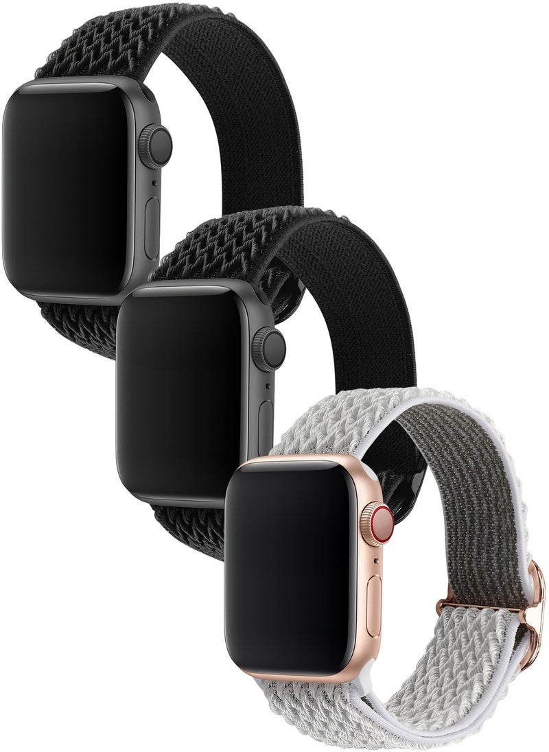 Umiwin - Braided Solo Loop Stretchy Strap Compatible with Apple Watch Band SE 38/40mm iWatch Series 7/6/5/4/3/2/1 - Image 1