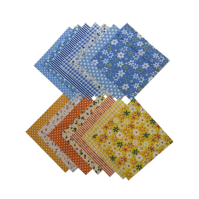 Litboom Quilting Fabric Squares, 42 Pack Cotton Craft Bundle, 5x5 Inch Pre-Cut Multicolor Floral Patterns for DIY Sewing, Patchwork and Crafting Projects - Image 5