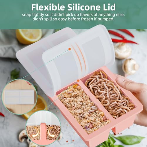 FDDAI Silicone Freezer Tray for Sauce Cube: FDDAI Super Prep Freezing Tray for Souped Storage - Freeze 125mL 250mL Broth Soup Portion - Image 4