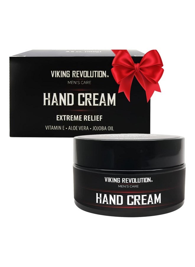 Viking Revolution Viking Revolution Mens Hand Cream for Men - Hand Cream for Dry Cracked Hands Repair Cream - Dry Hand Cream for Dry Hands Balm - Aloe Vera Dry Hands Treatment Skin Moisturizer with Vitamin E (3.5oz)  - Image 1