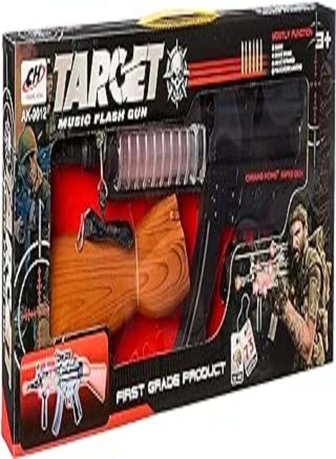 carol Target music flash gun function (shaky -shake sound -aim at infrared -ploychrom lighting)+3y
