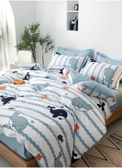 LUNA Home Single size 4 pcs duvet cover set. Reversible style bedding set without filler.  - Image 3