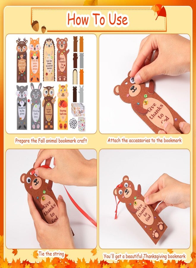 Capoda Summer Bookmark Craft Kits Felt DIY Make Your Own Bookmark with Tropical Fruits Pool Beach Foam Stickers for Classroom Activities Reading Camping Reward Party Favors(24,Animals) - Image 4