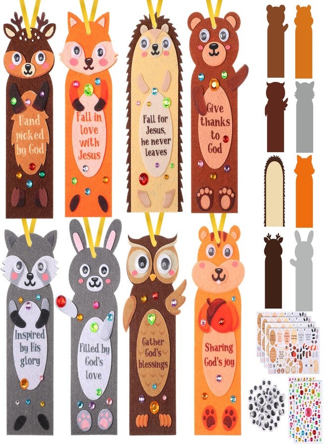 Capoda Summer Bookmark Craft Kits Felt DIY Make Your Own Bookmark with Tropical Fruits Pool Beach Foam Stickers for Classroom Activities Reading Camping Reward Party Favors(24,Animals) - Image 2