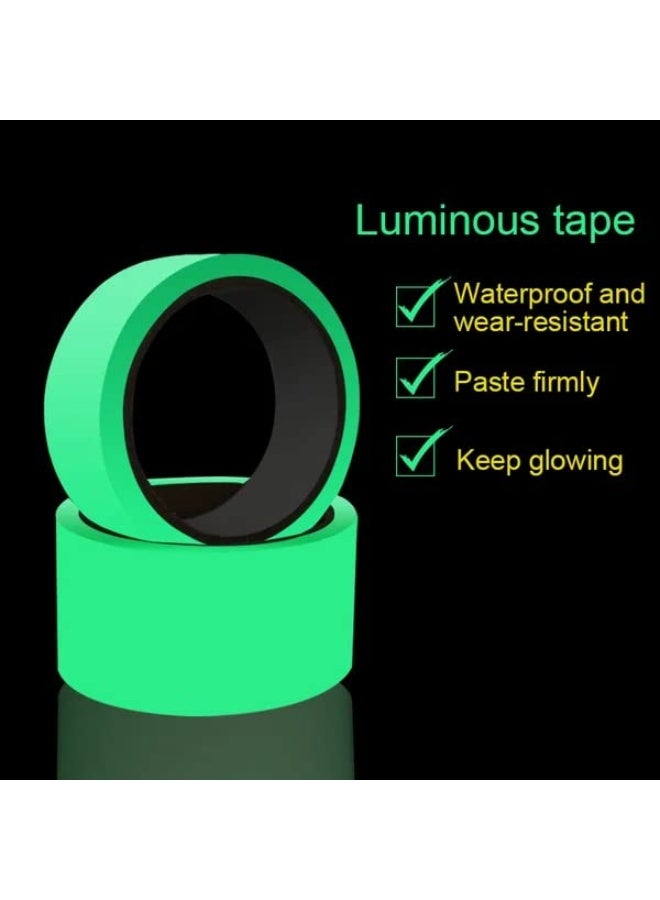 BNBNMA Luminous Warning Tape, Green Luminous Self-Adhesive Tape, Luminous Adhesive Tapes Fluorescen (16.4 FT,0.39in) - Image 4