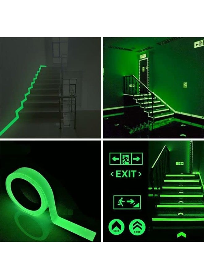 BNBNMA Luminous Warning Tape, Green Luminous Self-Adhesive Tape, Luminous Adhesive Tapes Fluorescen (16.4 FT,0.39in) - Image 5