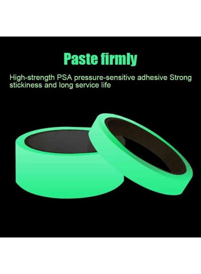 BNBNMA Luminous Warning Tape, Green Luminous Self-Adhesive Tape, Luminous Adhesive Tapes Fluorescen (16.4 FT,0.39in) - Image 3