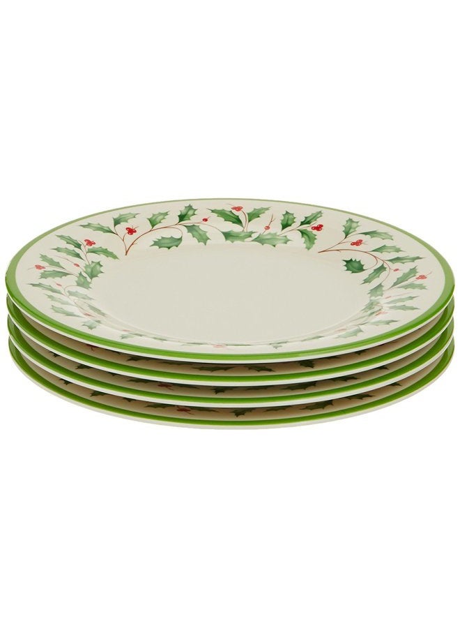 LENOX 863668 Holiday 4-Piece Melamine Accent Plate Set, 12 cubic inches - Image 1