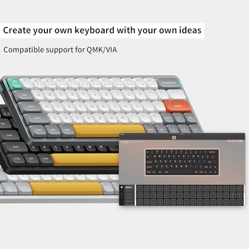 nuphy Air60 V2 Portable Wireless Keyboard 60% Low Profile Mechanical Keyboard Support QMK/VIA Compatible with Windows/mac OS/Linux Supports Bluetooth 5.1/2.4GHz/USB-C Black-Gateron Wisteria Switch - Image 4