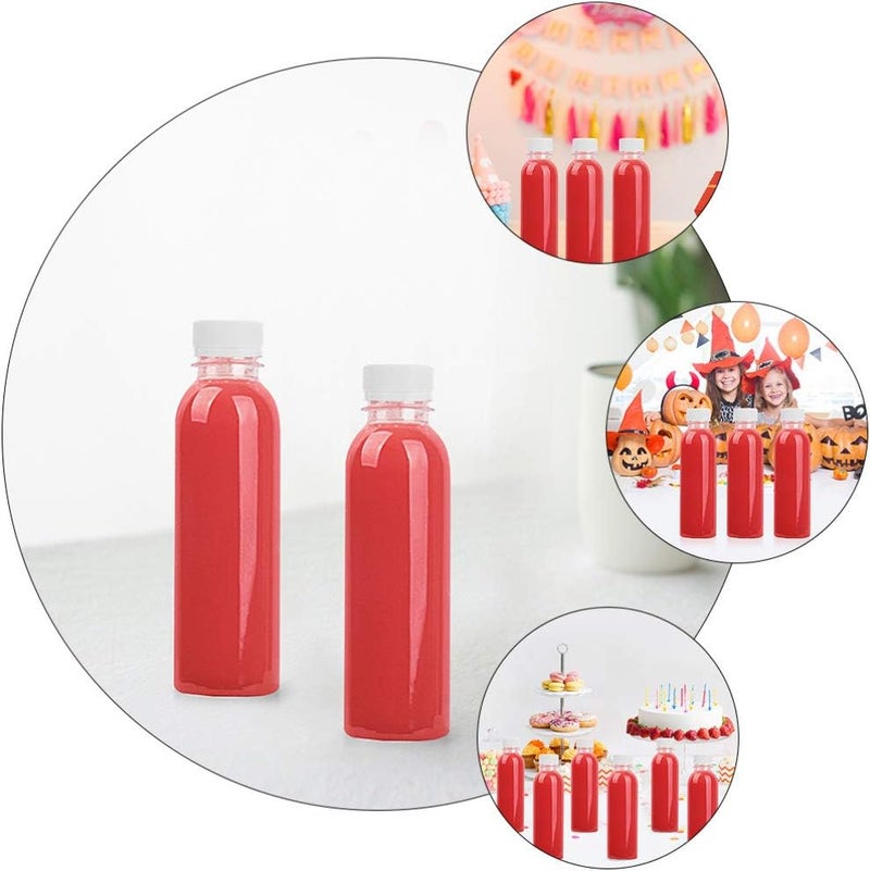 woobles Sensory Bottles 30pcs Plastic Bottles Reusable Clear Disposable Milk Bulk Containers Smoothie Bottles with Lids for Water Juicing Catering Takeout Bottles 250ml Bottle - Image 4