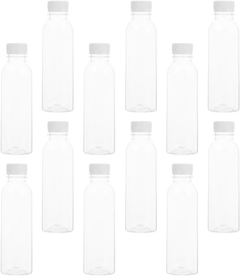 woobles Sensory Bottles 30pcs Plastic Bottles Reusable Clear Disposable Milk Bulk Containers Smoothie Bottles with Lids for Water Juicing Catering Takeout Bottles 250ml Bottle - Image 1