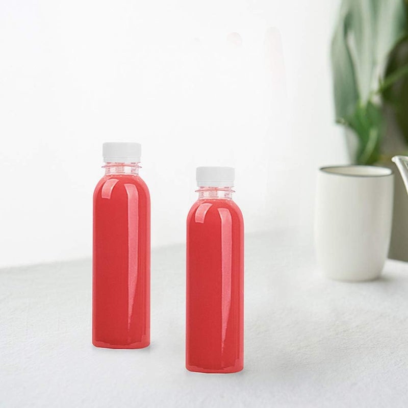 woobles Sensory Bottles 30pcs Plastic Bottles Reusable Clear Disposable Milk Bulk Containers Smoothie Bottles with Lids for Water Juicing Catering Takeout Bottles 250ml Bottle - Image 5