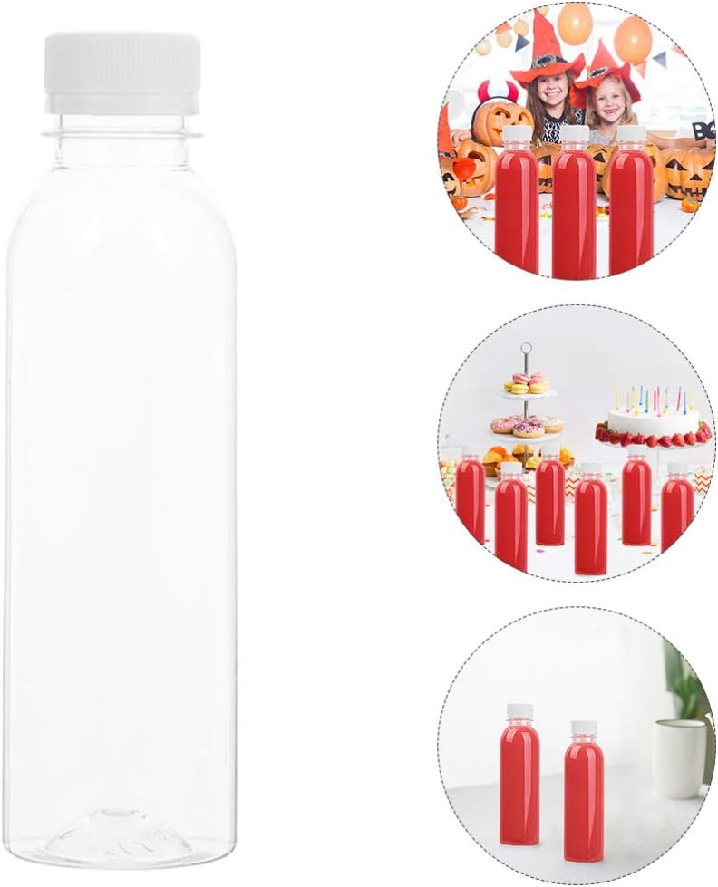 woobles Sensory Bottles 30pcs Plastic Bottles Reusable Clear Disposable Milk Bulk Containers Smoothie Bottles with Lids for Water Juicing Catering Takeout Bottles 250ml Bottle - Image 3