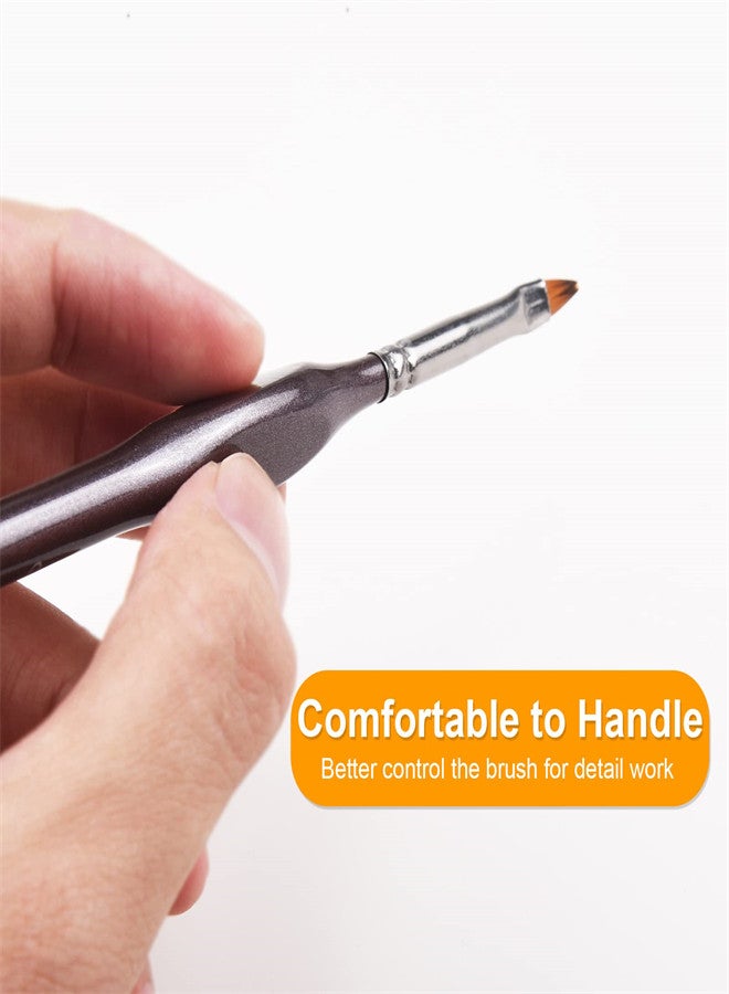 Zikra 12 Pcs Fine Detail Paint Brush Set Professional Miniature Painting Brushes Watercolor Detailing Paints Brushes for Acrylic Oil Models Warhammer Model Painting Nail Brown - Image 5