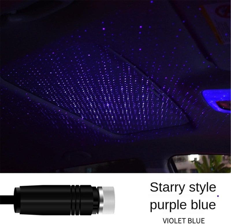 woobles Luminous Ride - Car Roof LED Lights, Mini USB LED Car Interior Roof Star Night Light Projector Atmosphere Galaxy Lamp (Purple) - Image 5