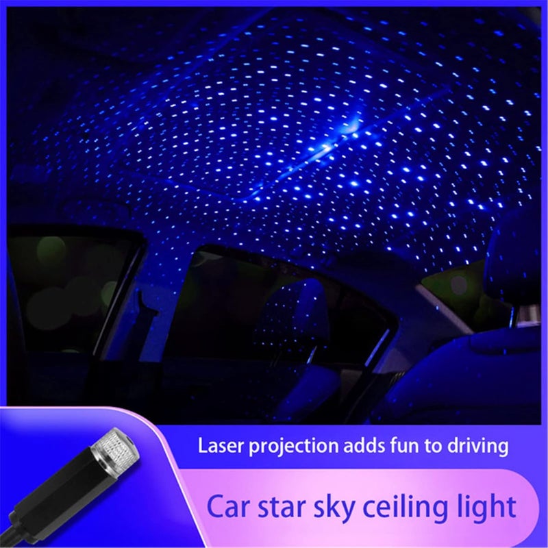woobles Luminous Ride - Car Roof LED Lights, Mini USB LED Car Interior Roof Star Night Light Projector Atmosphere Galaxy Lamp (Purple) - Image 3