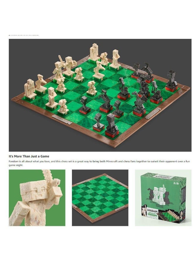 Minecraft theme board game chess mc game peripheral Steve Coolie is afraid of character doll model toy - Image 3