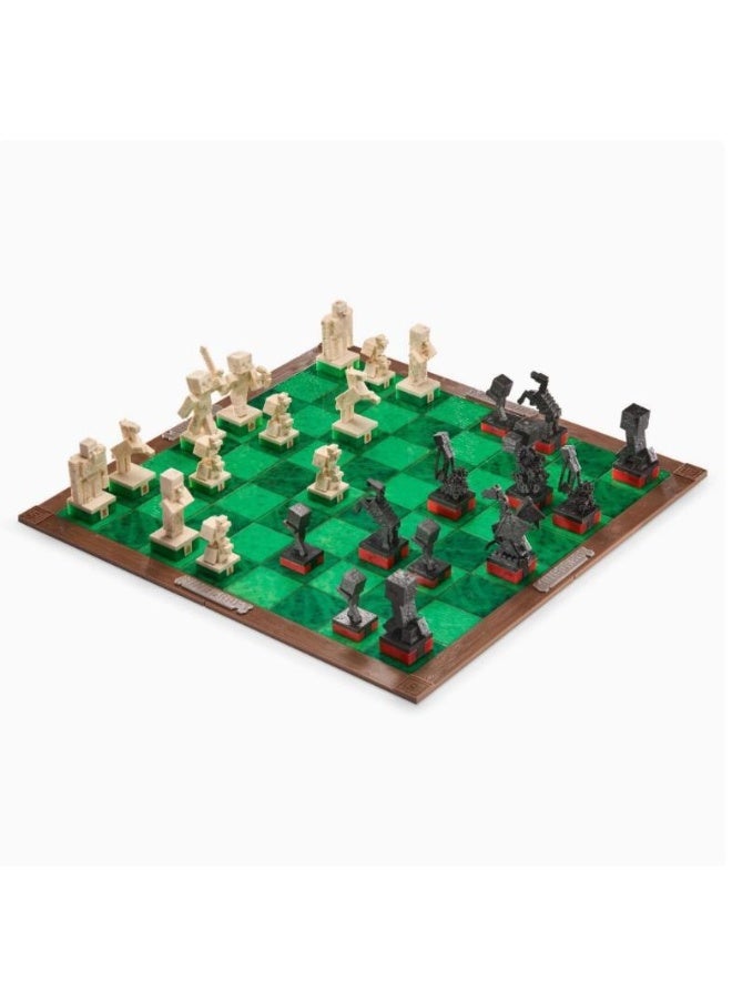Minecraft theme board game chess mc game peripheral Steve Coolie is afraid of character doll model toy - Image 2