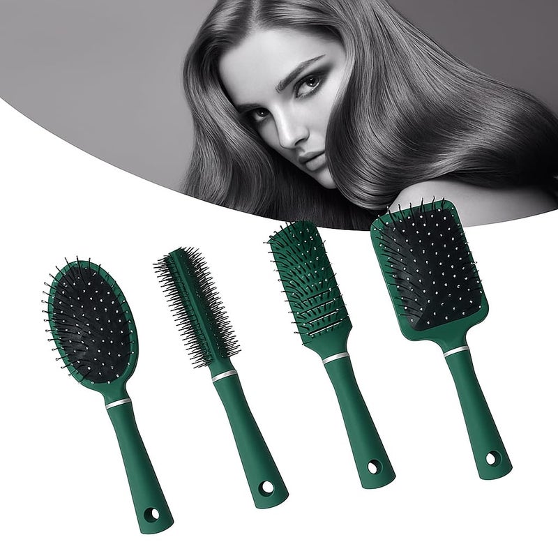 ZEBROC 4pcs set Hair Scalp Massage Comb Hairbrush Wet Curly Hair Brush Paddle Hair Brush Comb Set for Women and Men 4 Pcs Wet Hair Brushes for long Hair No Tangle Hair Brushs for Curly or Straight - Image 1
