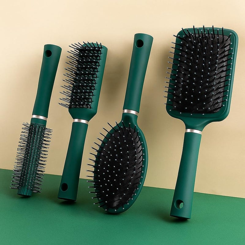 ZEBROC 4pcs set Hair Scalp Massage Comb Hairbrush Wet Curly Hair Brush Paddle Hair Brush Comb Set for Women and Men 4 Pcs Wet Hair Brushes for long Hair No Tangle Hair Brushs for Curly or Straight - Image 2