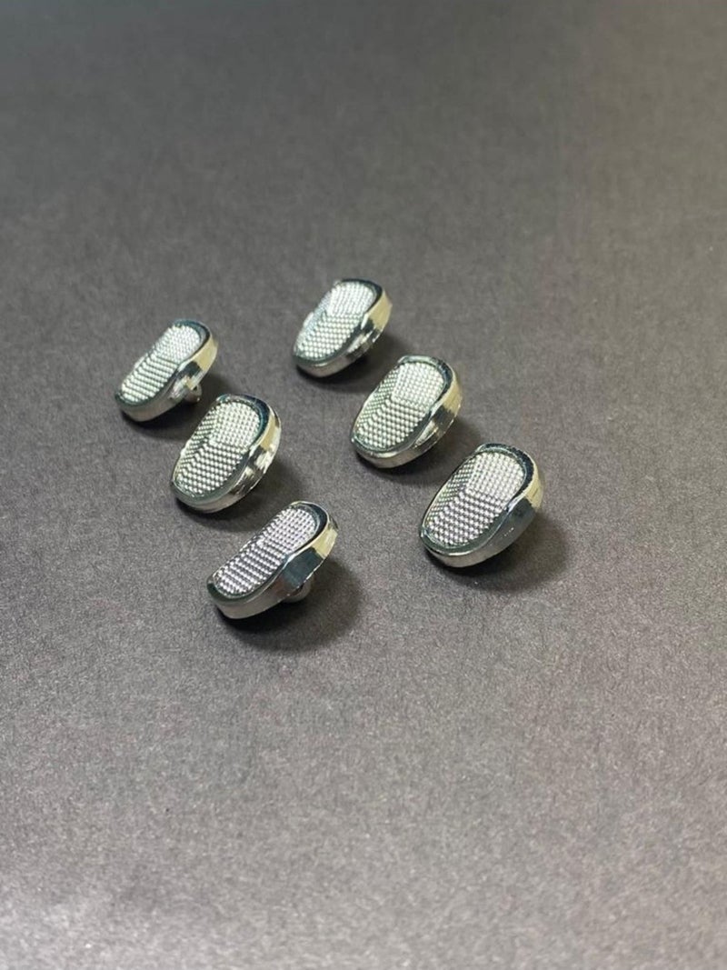 Karan Tuhafiye Karan Haberdashery Cardigan Vest Length Button Metallized (Plastic) Button Silver 18 cm Set of 6 - Image 2