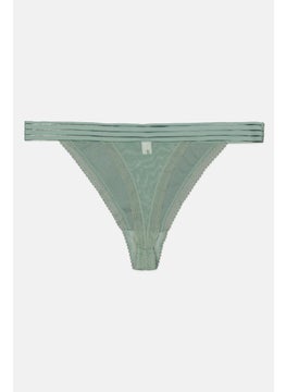 Etam Women Textured Pantie, Turquoise  - Image 2
