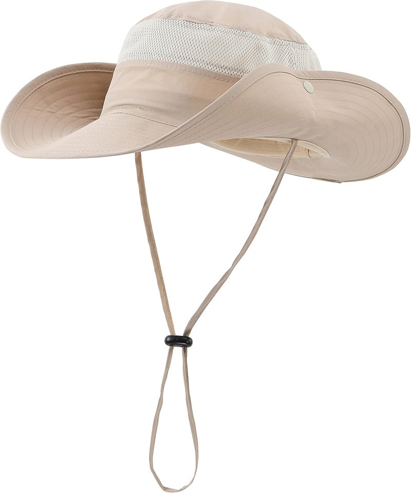 Connectyle Wide Brim Sun Hat for Men Breathable Cowboy Boonie Hat UPF 50+ Sun Protection Bucket Hat for Fishing Hiking - Image 2