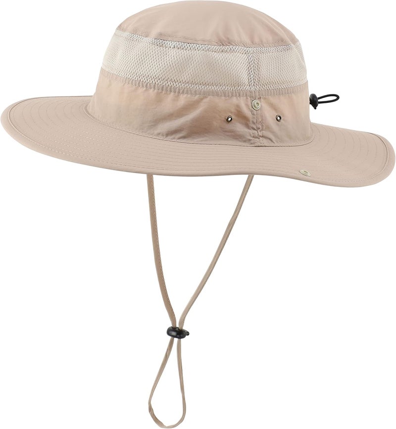 Connectyle Wide Brim Sun Hat for Men Breathable Cowboy Boonie Hat UPF 50+ Sun Protection Bucket Hat for Fishing Hiking - Image 1