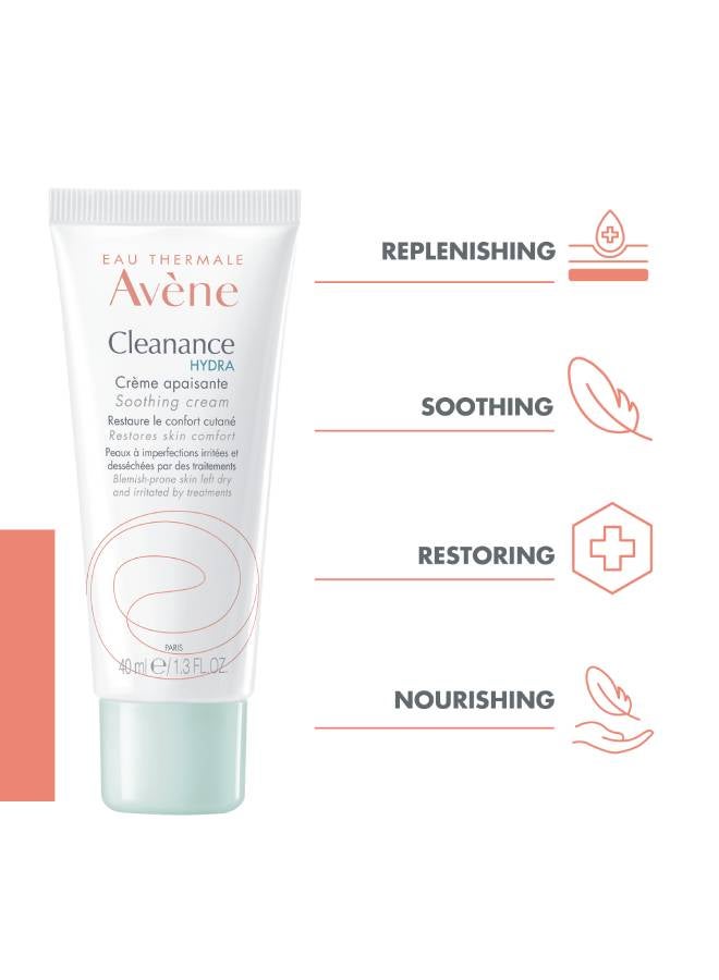 Avene Cleanance Hydra Soothing Cream 40ml – Compensating Moisture for Acne-Treated Skin, Dextran Sulfate And Glycoleol, Non-Greasy And Nourishing for Anti-Acne Medication Dryness Relief 40ml 40ml - Image 5