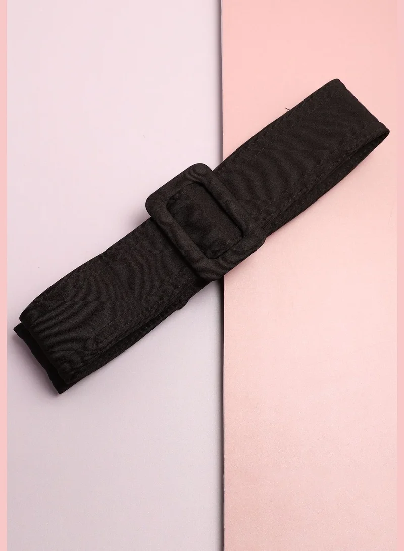 Haute Sauce Casual Solid Fabric Waist Belt For Women