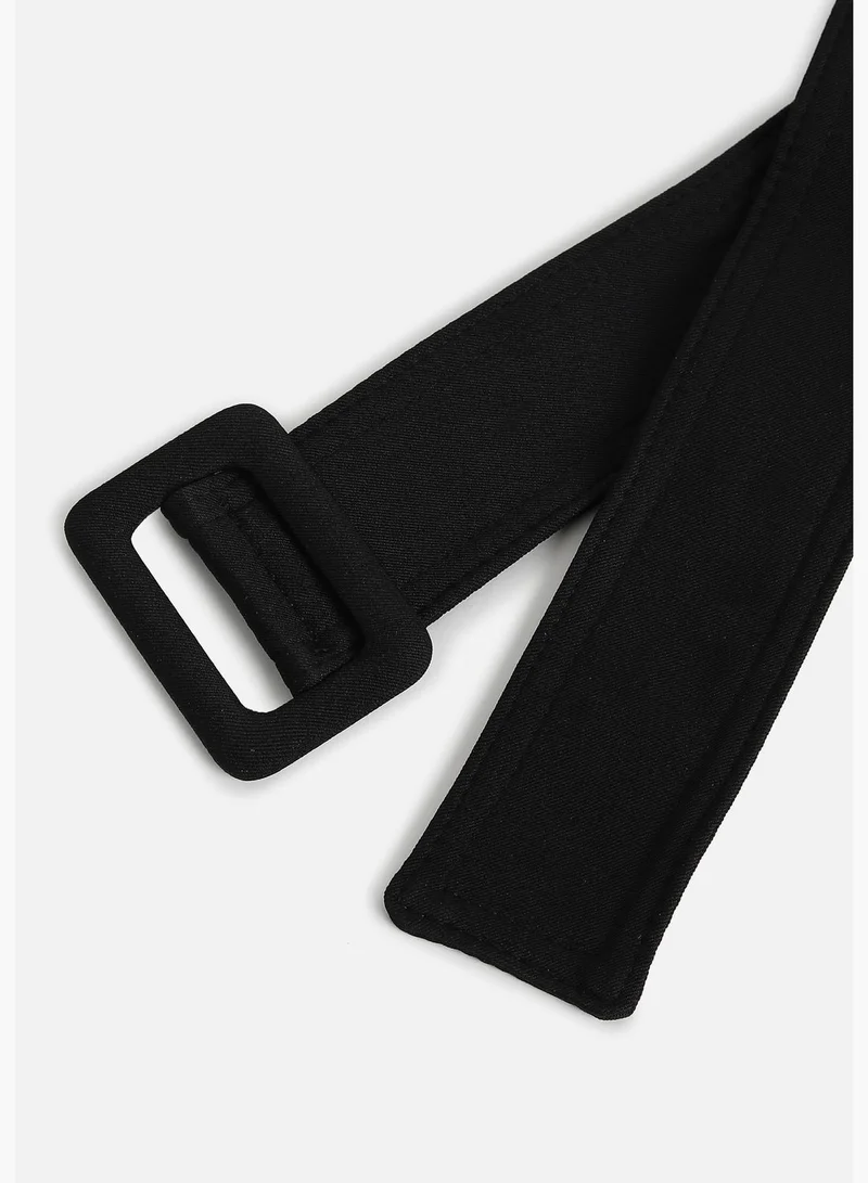 Haute Sauce Casual Solid Fabric Waist Belt For Women