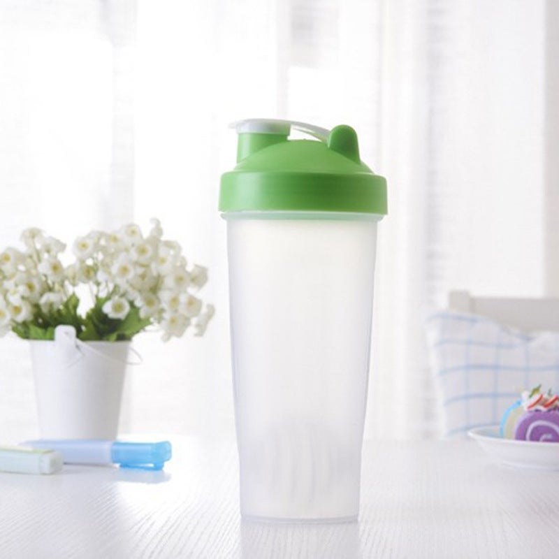 Large capacity 600ml fitness protein powder shake cup milkshake plastic mixing cup with scale can be set LOGO in stock Green 