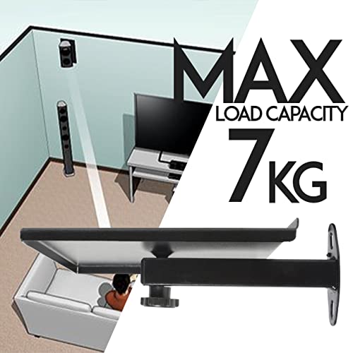 Audiovan Superior Shelf Speaker Wall Mount Speaker Stand, Speaker Wall Mount (6 x 6 Inches) 4 Pcs Pack - Image 3