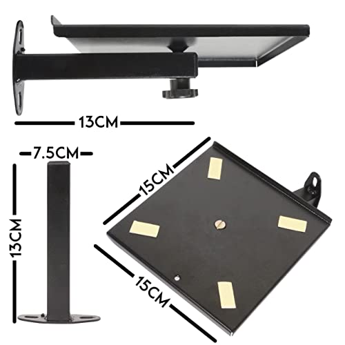 Audiovan Superior Shelf Speaker Wall Mount Speaker Stand, Speaker Wall Mount (6 x 6 Inches) 4 Pcs Pack - Image 2
