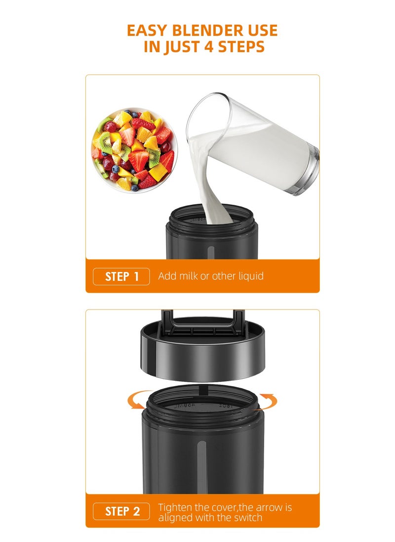 Furtey - Portable Mixer Fresh Juicer Electric Mini Portable Blender for Smoothie and Shakes Multifunction Juice Maker Machine for Kitchen - Image 1