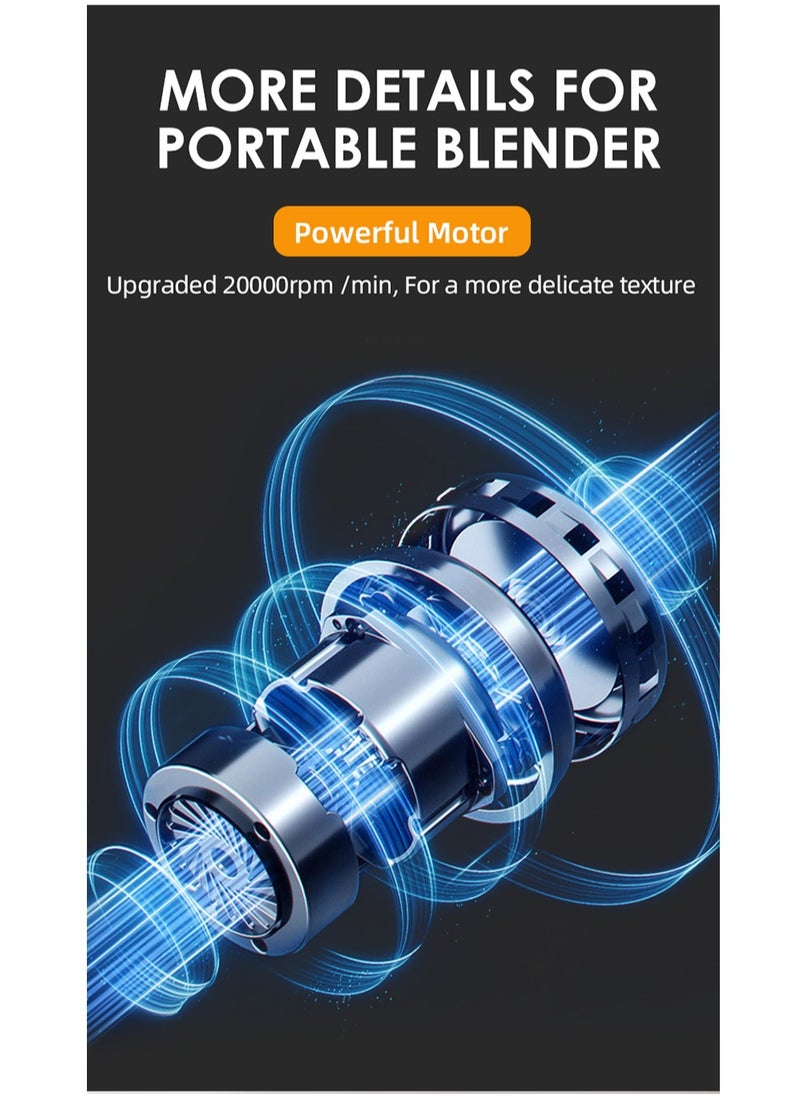 Furtey - Portable Mixer Fresh Juicer Electric Mini Portable Blender for Smoothie and Shakes Multifunction Juice Maker Machine for Kitchen - Image 1