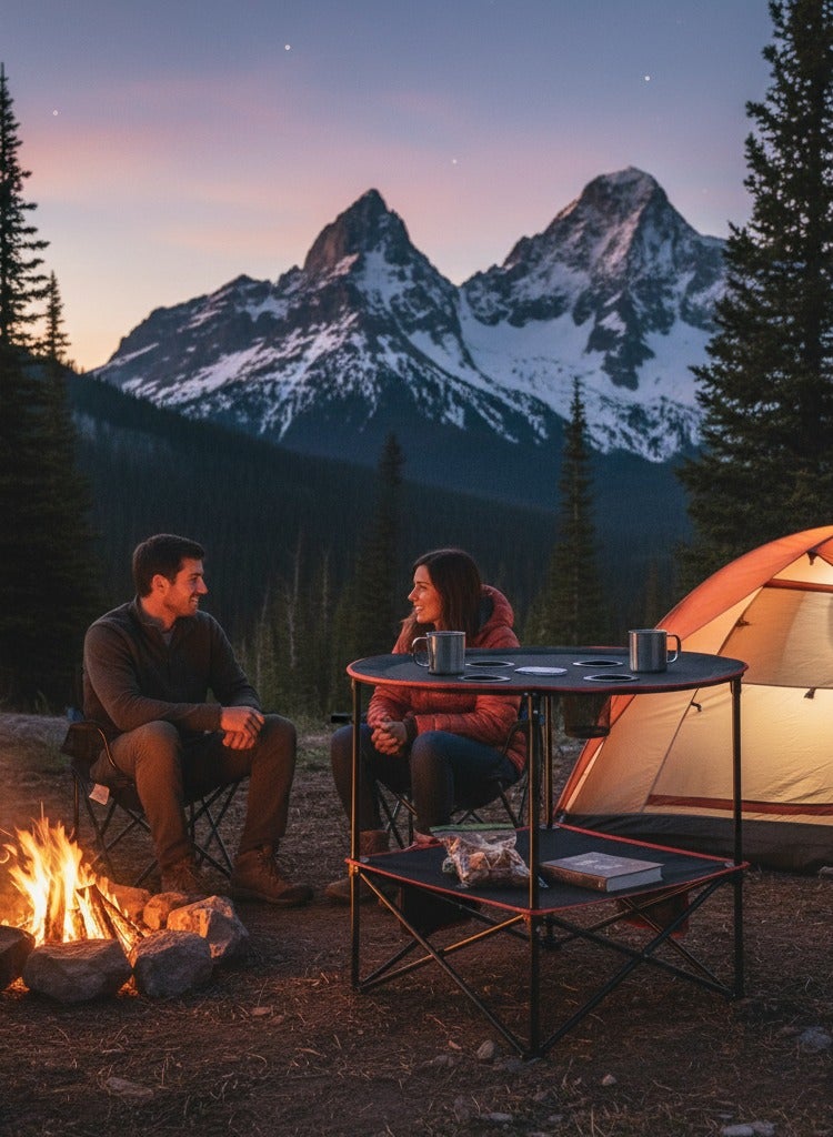 Adventure Lab Portable Folding Camping Table, Lightweight Aluminum Outdoor Picnic Table with Carry Bag, Compact Collapsible Table for Camping, Beach, Hiking & BBQ - Image 5