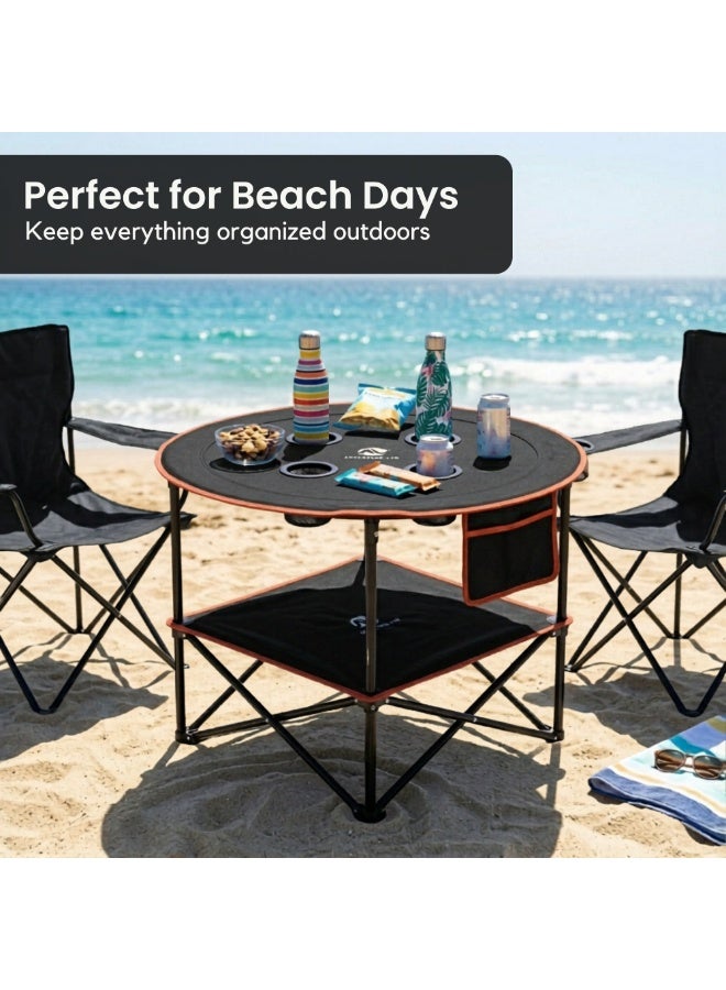 Adventure Lab Portable Folding Camping Table, Lightweight Aluminum Outdoor Picnic Table with Carry Bag, Compact Collapsible Table for Camping, Beach, Hiking & BBQ - Image 4