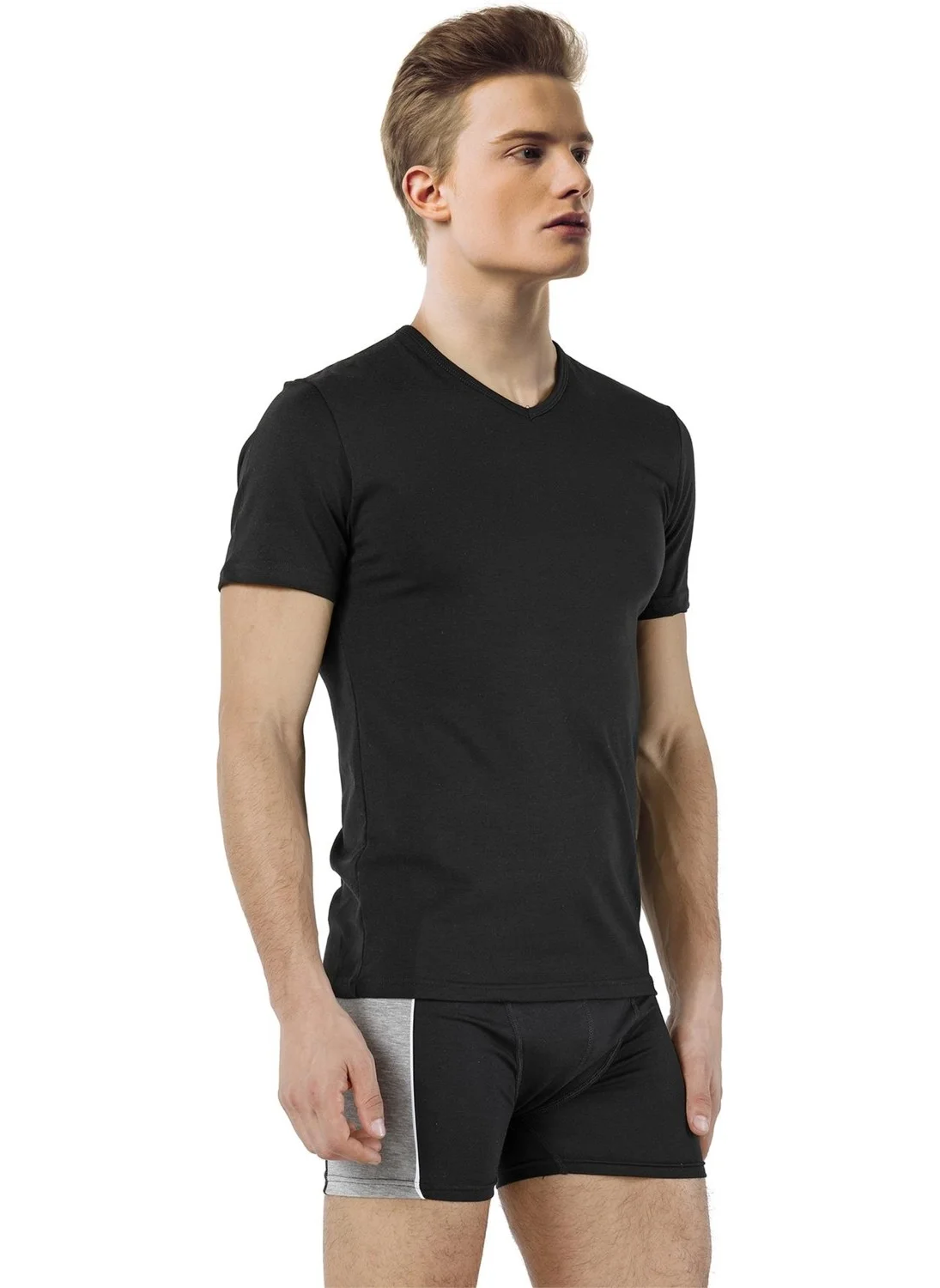 Miorre Modal Stretch V-Neck Short Sleeve Undershirt