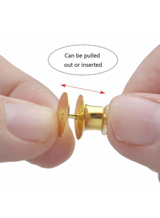Aylifu Tie Tacks and Clutch Backs Set, 30 Pieces Metal Pin Backs Locking Pin Keepers with 30 Pieces 10mm Tie Tacks Blank Pins (Gold)- No Tool Required - Image 5