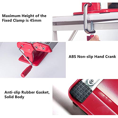 Shule Pasta Maker Machine Stainless Steel Adjustable Pasta Roller and Cutter for Tagliattelle Linguine Lasagna Noodles, Classic Red - Image 5